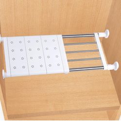 Metal Storage Rack Adjustable Organizer, Expandable Closet Tension Shelf, Organizer Shelf for Lockers