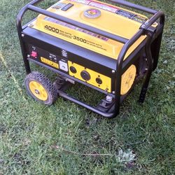 champion 4,ooo watt generator with handle to move it around used 3 times runs great 