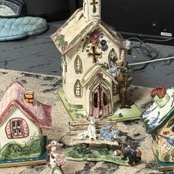 Blue Sky Ceramics 5 Piece Village