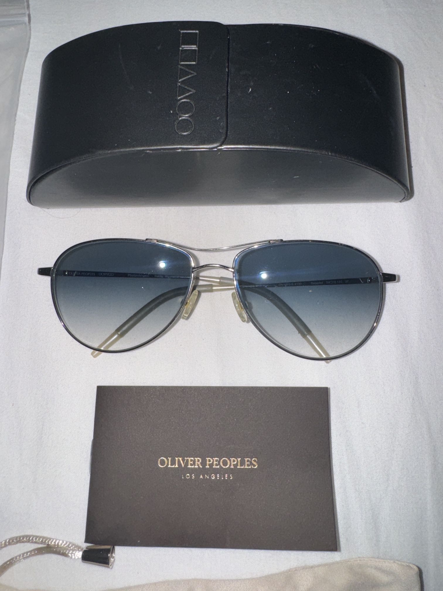 Authentic Oliver Peoples “Benedict” Aviator Sunglasses