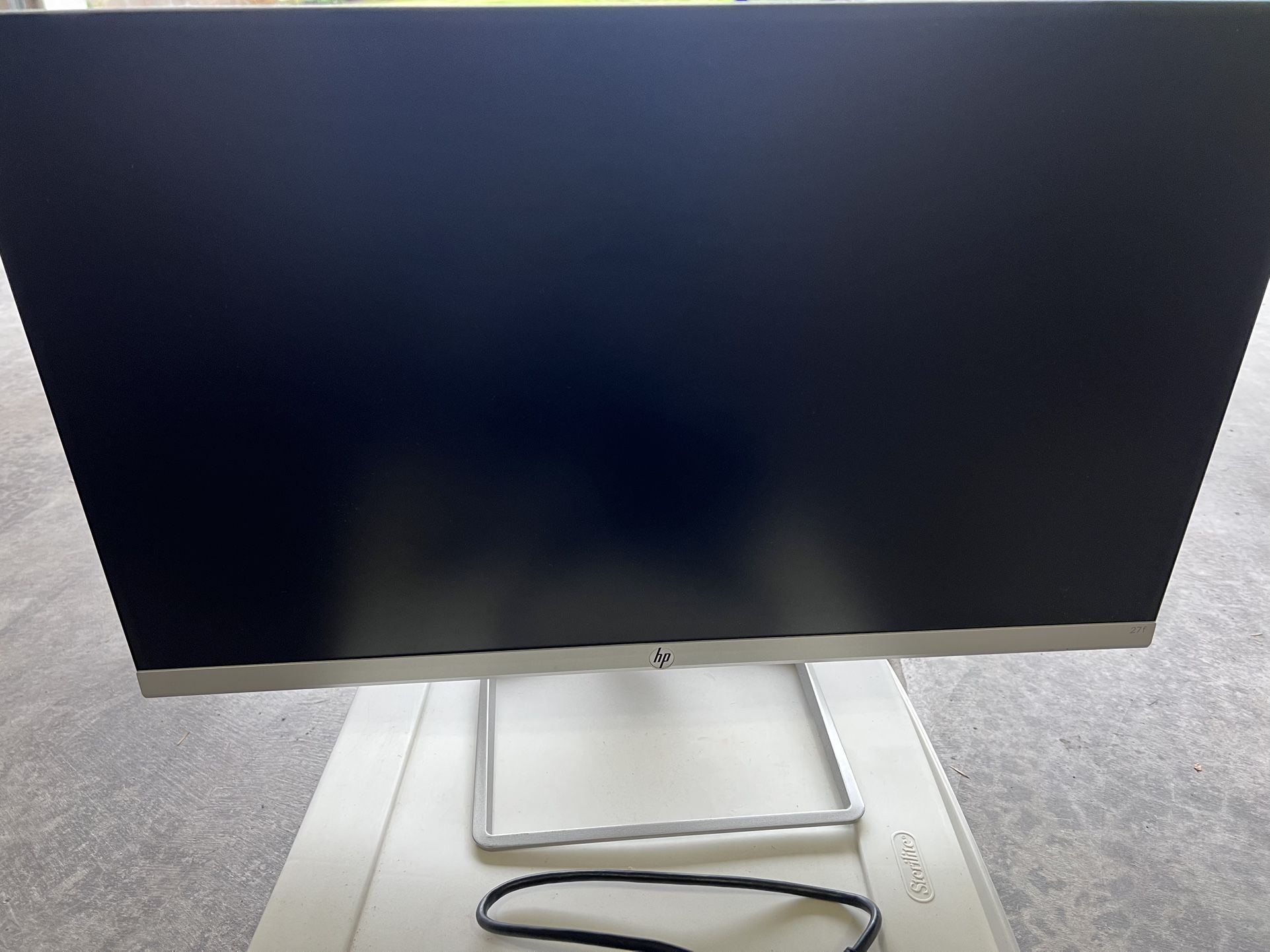 HP 27f 27" Full HD 1080p IPS LED Ultra-Slim Monitor, AMD FreeSync, HDMI & VGA Ports, Natural Silver, Nly 4K HDMI Cable Bundle