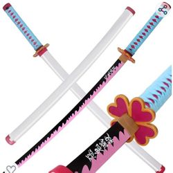 minghu, Demon Slayer, Katana for Cosplay 40.55 inches Anime Sword, wooden samurai sword. Training,

