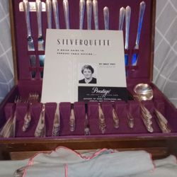 Vintage Prestige Silver Plated Silverware Set. 106 pieces. In the original case.