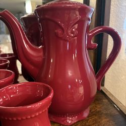 Princess house red pavilion set