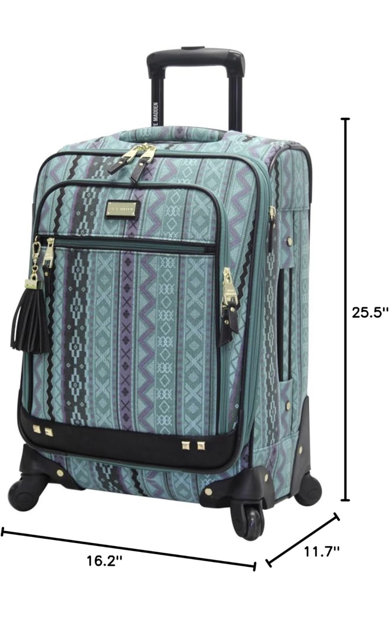 Steve Madden Designer Luggage Collection - Expandable 24 Inch Softside Bag