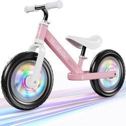 New In Box Toddler Balance Bike 2 Year Old,12”No Pedal Kids Indoor Outdoor Toy Bike 2-5 Years Old with Tool-Free Adjustments Seat, Lightweight First B