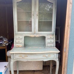 Traditional secretary desk and matching chair