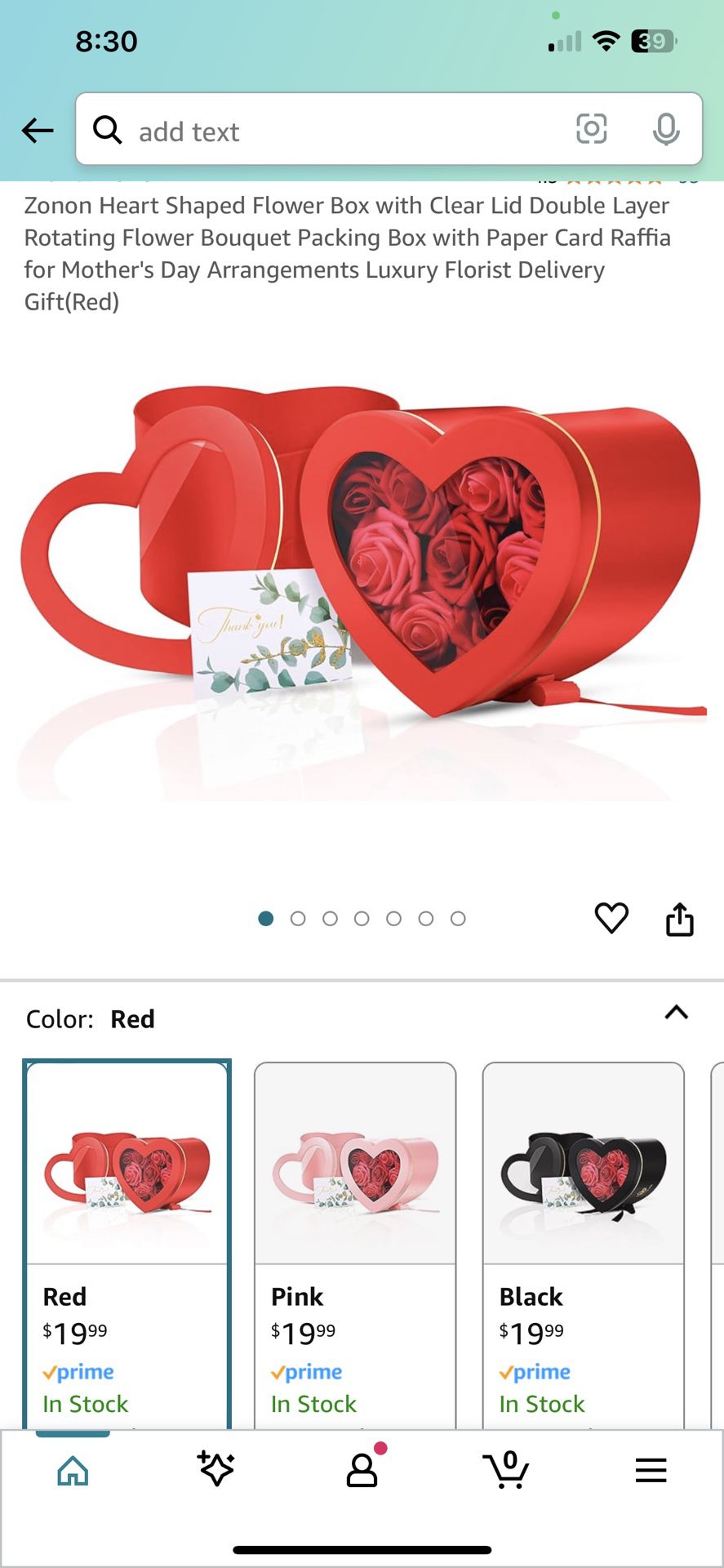  Heart Shaped Flower Box ( Mother’s Day Gift, A Gift For Love Ones)