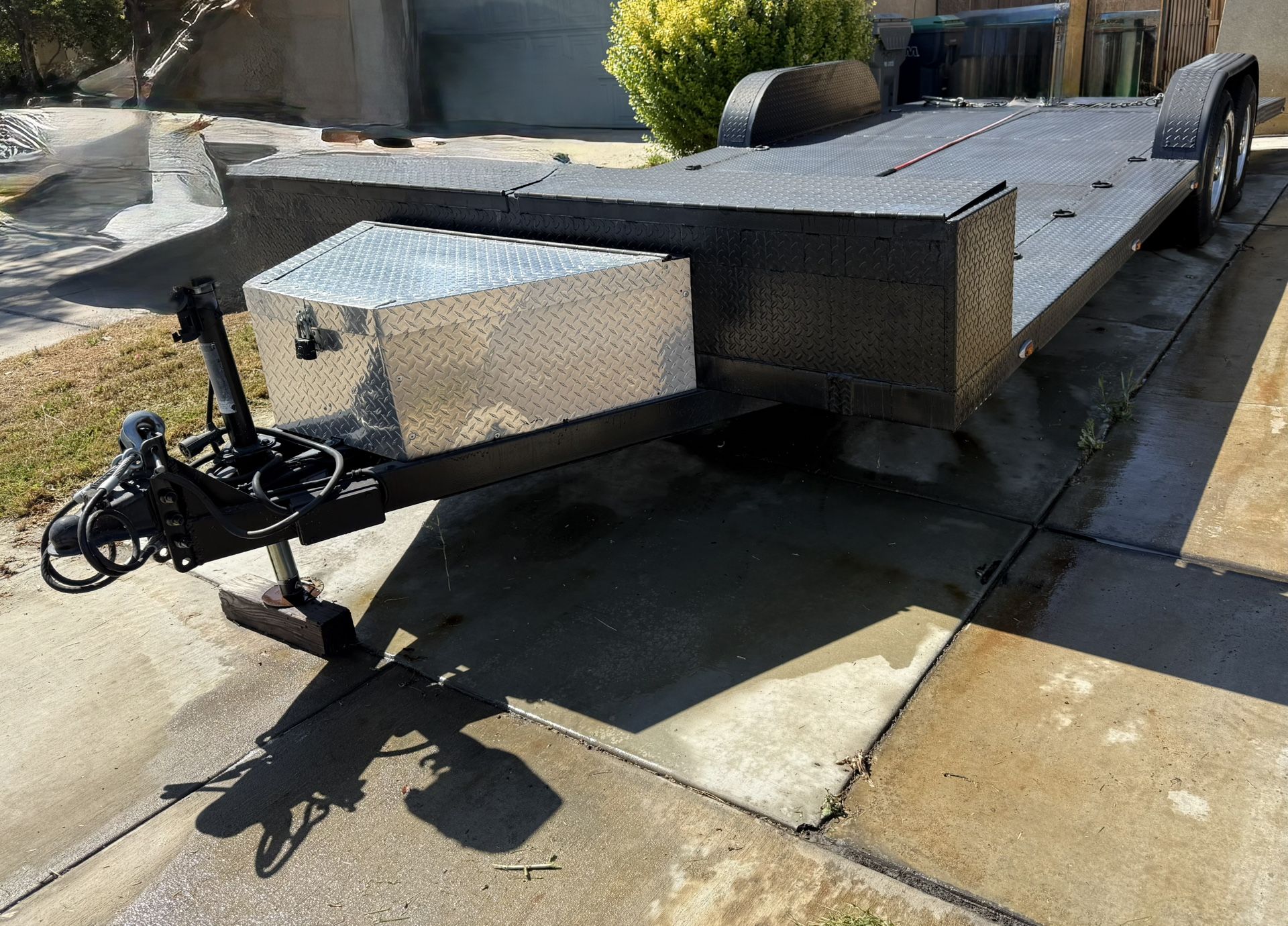 Custom Build Car Trailer With Huge Storage Box 12k Winch