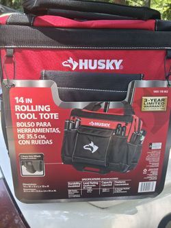 Husky 14 in Rolling Tool Tote/Bag