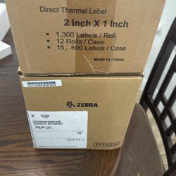 Zebra Thermal Label Printer ZD410 With Case Of Labels
