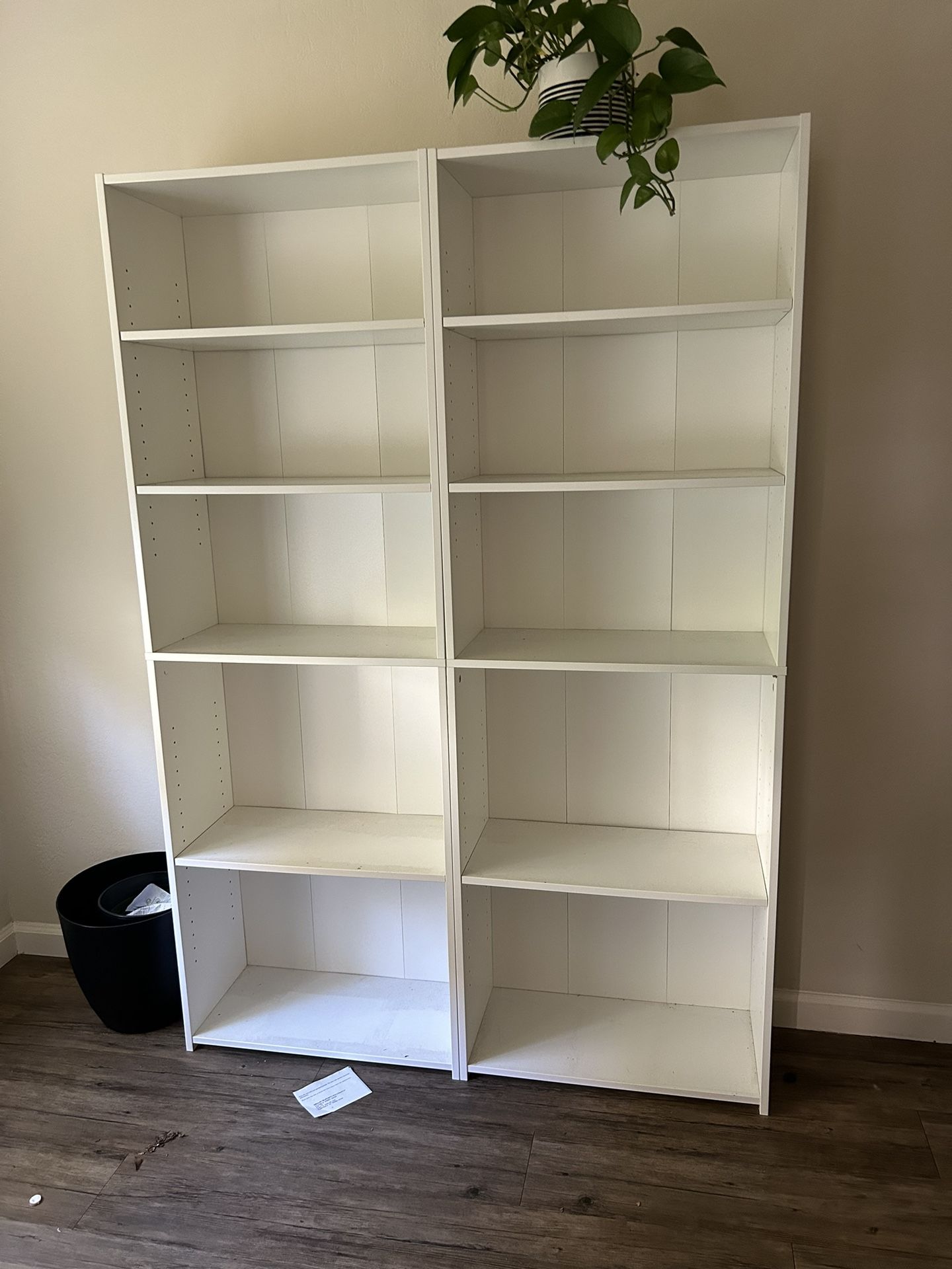 White Bookshelves