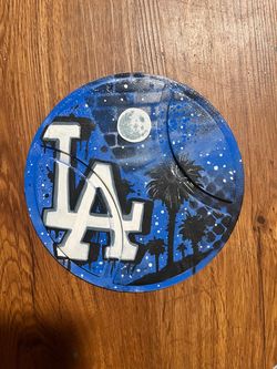 LA Dodgers Hand-Wooden Baseball Piece