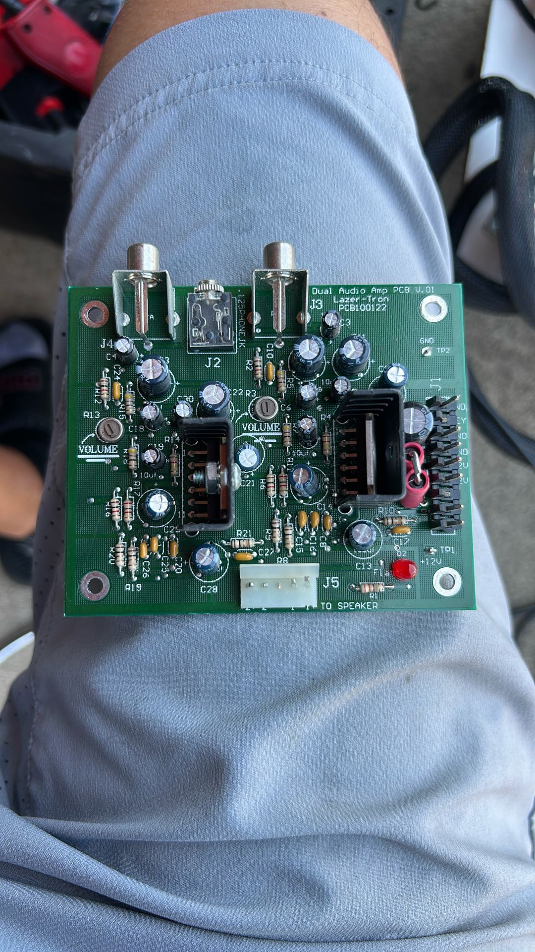 Lazer TRON Dual Audio Amp PCB V.01 Arcade Pcb Part