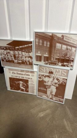Boston Red Sox Framed Print Set of 4