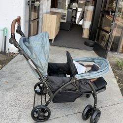 New Convertible Compact Twin Stroller for Infants and Toddlers