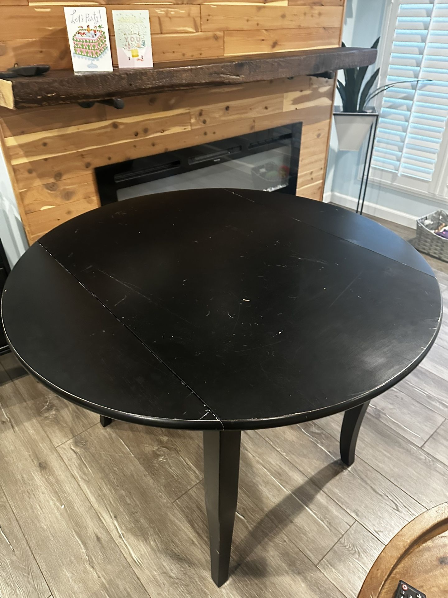 Round Table With Fold Down Sides