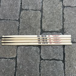2 Pairs Of Vic Firth Extreme 5B Drum Sticks 