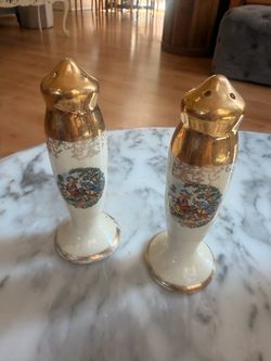 Vintage Porcelain Salt and Pepper Shakers