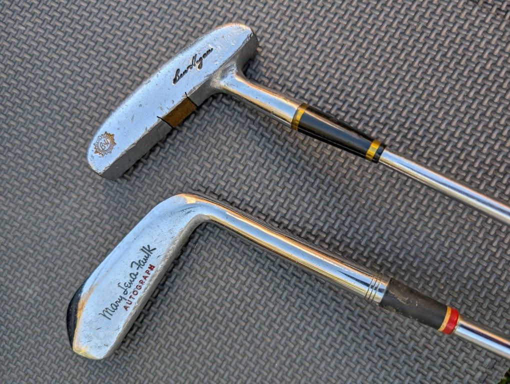 2 Vintage Golfing Golf Putters Ben Hogan P112 + Spalding Mary Lena Faulk