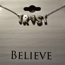 Trust Sterling Silver Necklace New