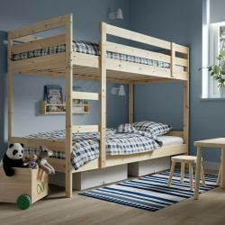 IKEA Solid Wood Bunk Bed - Twin Size