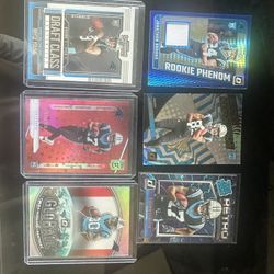 Carolina Panthers 6 Card Football Lot 