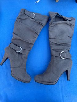 Calf Tall Grey Boots