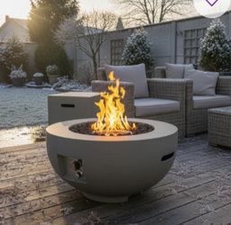 Round propane Firepit