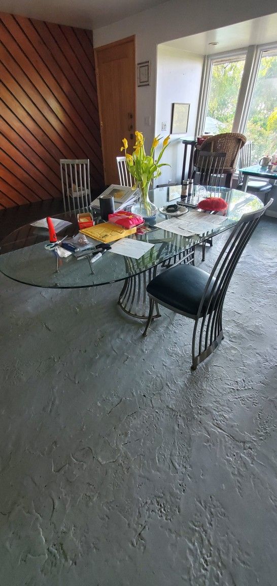 Glass Kitchen Table With 6 Chairs