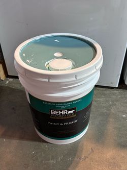 5 Gallon Paint Blue Green / Azul Verde Behr Premium Plus Exterior Semi-Gloss