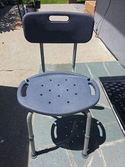 Equate Bath & Shower Chair with Back – 350 lb Capacity, for Elderly & Disabled