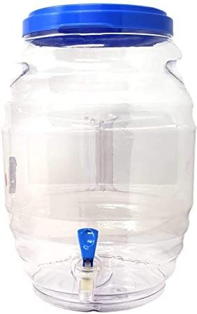 Aguas Frescas 3 galones, vitrolero de recipiente de agua de plástico, vitrolero de, 3 galones, Transparente