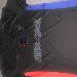 Nike FC Barcelona 24/25 Away Black Travis Scott Jersey Size Small (NEW)