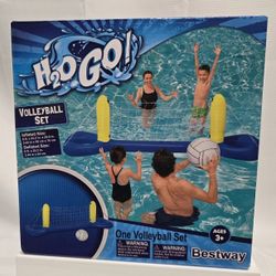 Bestway H20 GO Inflatable Volleyball Set Floating Swimming Pool Game. 8ft