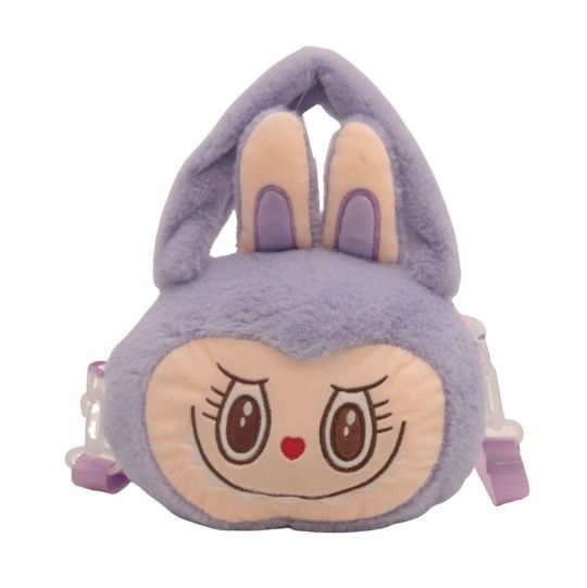 Labubu Plush Crossbody Bag - Purple