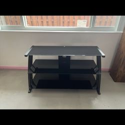 42” Black Glass TV stand