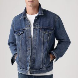 Levi's Relaxed Fit Trucker Jean Jacket Button-Up Men's Blue Medium Wash Cotton