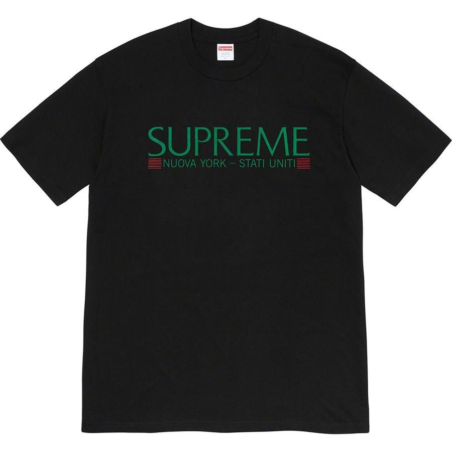 BRAND NEW SUPREME NUOVA YORK TEE SHIRT BLACK SIZE LARGE