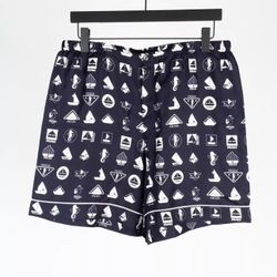 Prada Men Shorts Silk Casual Light Summer, XL, S679