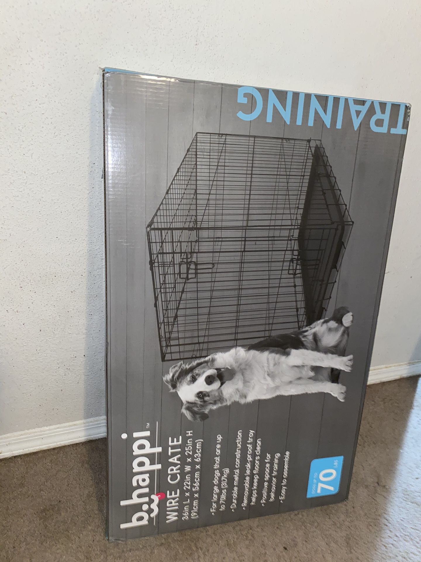 Wire Dog Crate for up 70lb dogs