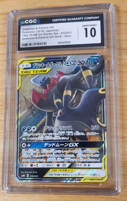 FS/ NFT - POKEMON DIAMOND GRADED CGC 10 - 2019 UMBREON & DARKRAI JAPANESE HOLO GX TAG TEAM  #10