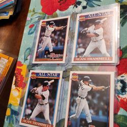 Alan Trammell Error 1991 Topps 40th Glow Backs Baseball Cards 