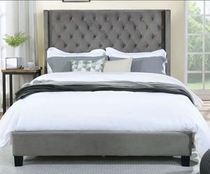 Brand New Grey Queen Bed Frame (Available in Eastern King)