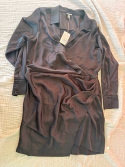 NEW Target 1X Satin Black Dress