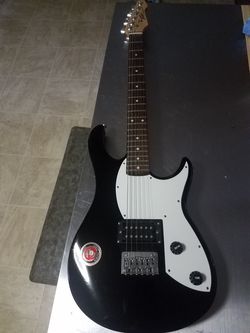 Black and White Electric Guitar