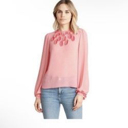 Giamba Pink Feather Blouse 💗
