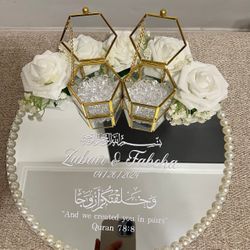 Mirror Ring tray/ wedding ring tray/Engagement ring tray / Ring holders with flowers