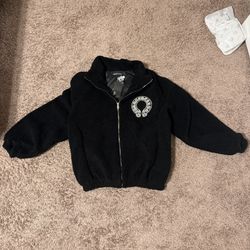 Chrome Black Fuzzy Jacket