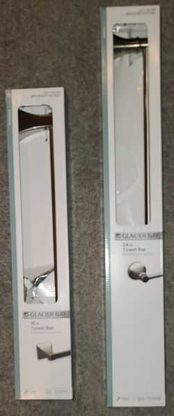 Towel Bars (GLacier Bay), NEW, 18" & 24", Brushed Nickel